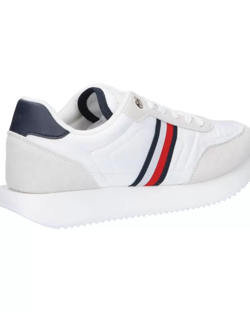 Woman TOMMY HILFIGER Woman Zapatillas Deporte Fw0Fw07831 Essential Runner Global Stripes Ybs White