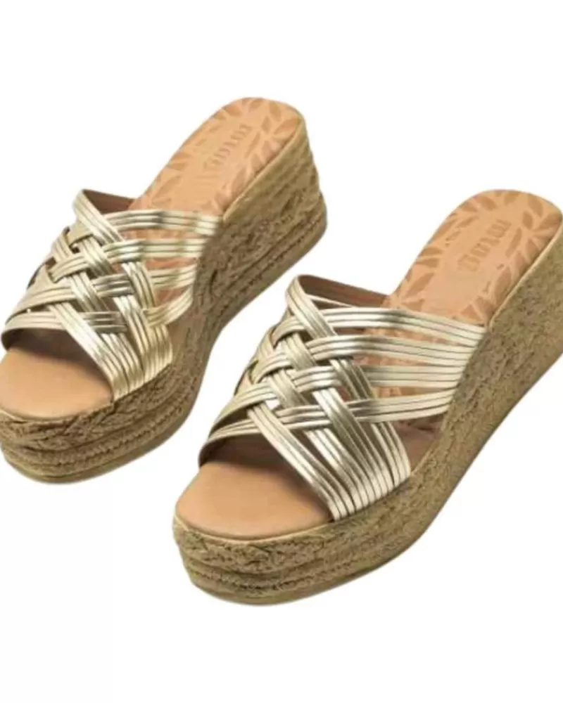 Woman MTNG Woman Zapatos De Cuna Sandalias Mustang 51929 Oro