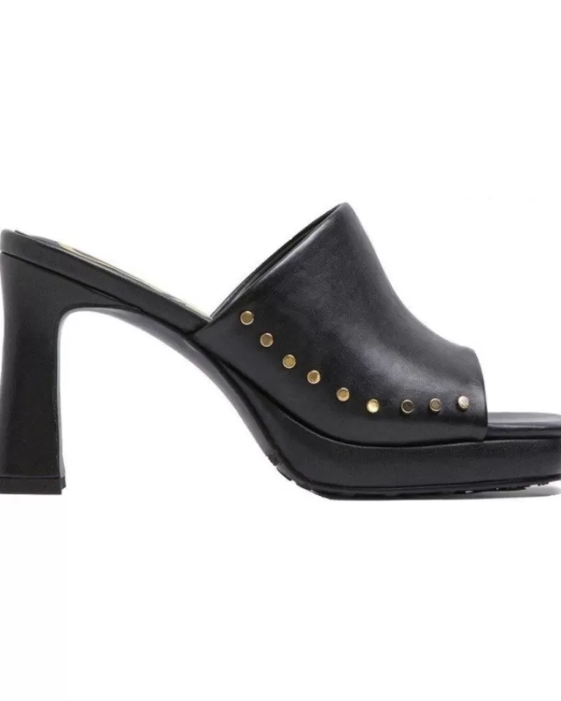 Woman CUPLE Woman Zapatos De Tacon Zueco Tachas 107105-001 Negro