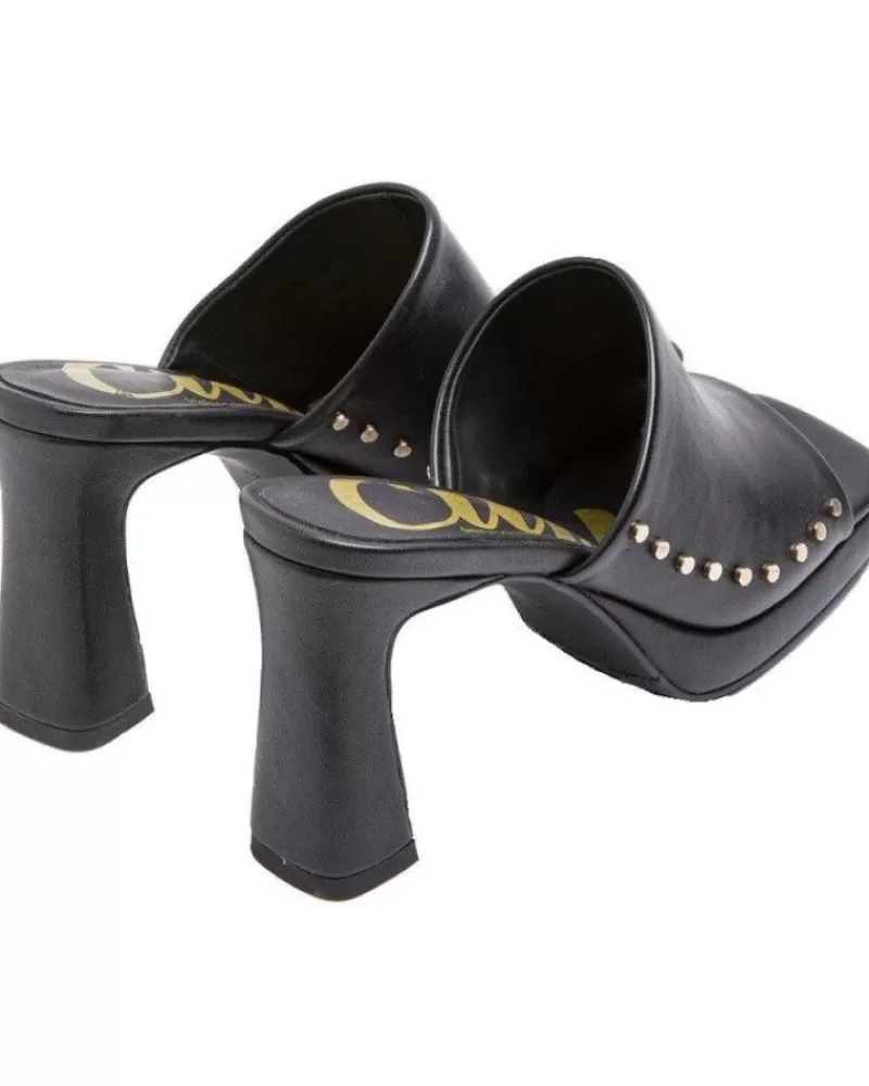 Woman CUPLE Woman Zapatos De Tacon Zueco Tachas 107105-001 Negro