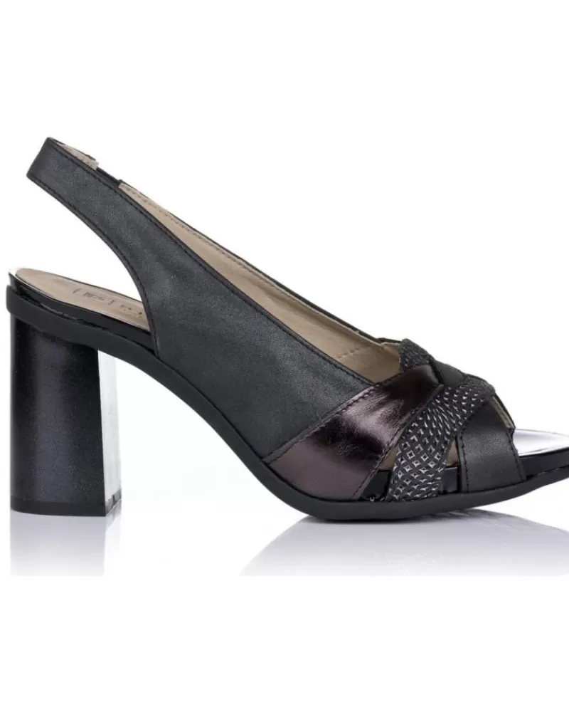 Woman PITILLOS Woman Zapatos De Tacon Sandalias De Tacon 1552 Negras Negro