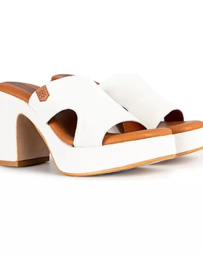 Woman POPA Woman Zapatos De Tacon Cuna Tacon Padawan Serraje Blanco Ct27803001 Color Unico