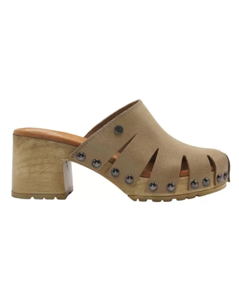 Woman PORRONET Woman Zapatos De Tacon Zueco 2981 Arena